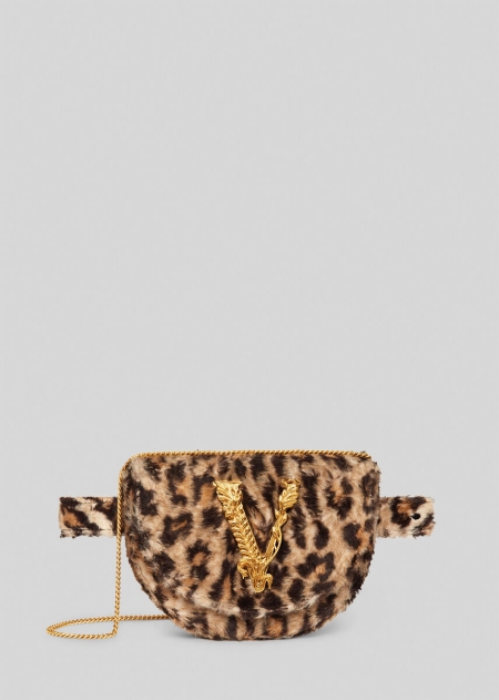 Geanta De Talie Versace Virtus Faux Fur Dama | SYPFEMW-60